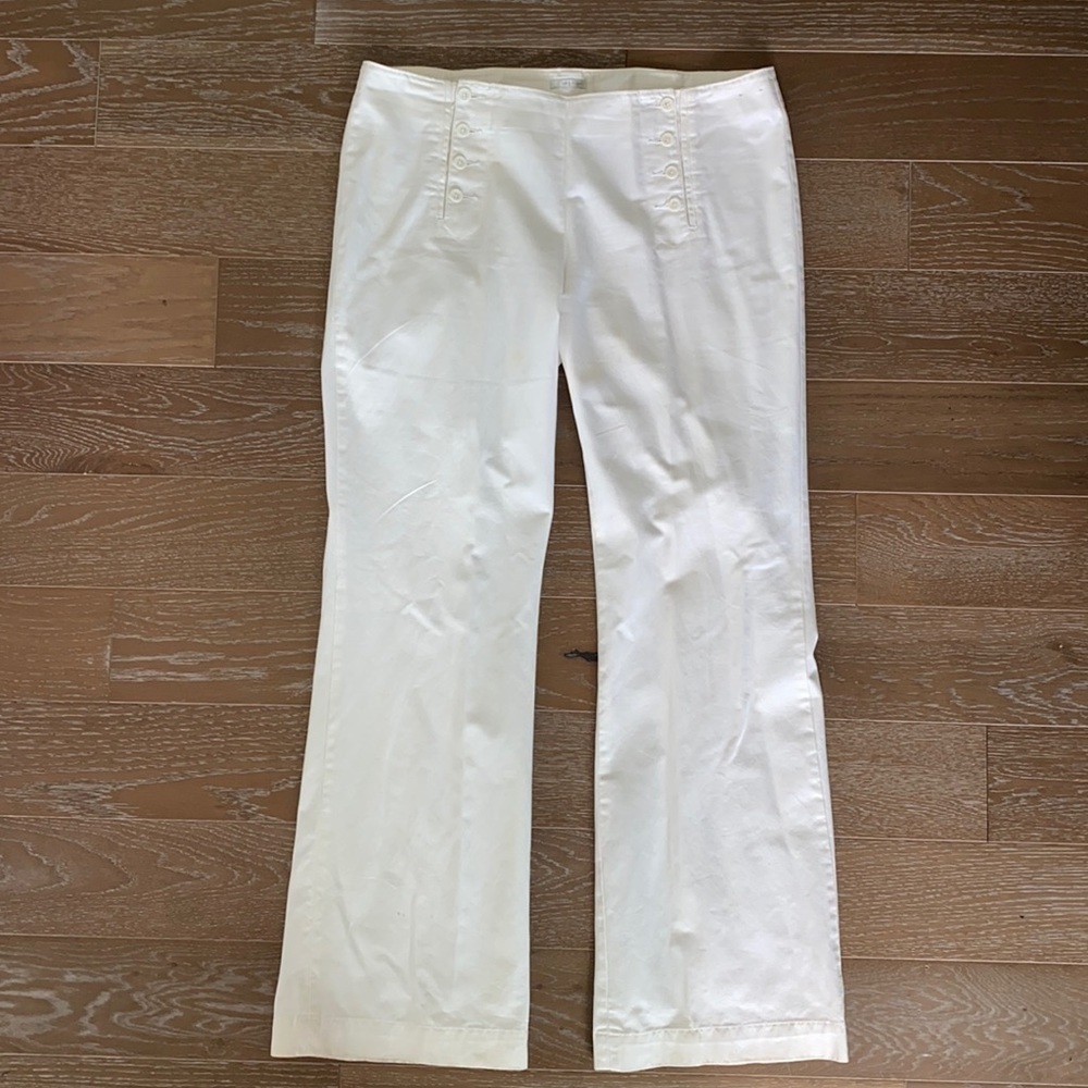 Halogen Double Button Wide Leg Denim Pant | 14